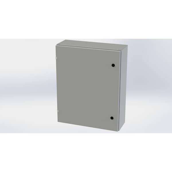 1/4 Turn Latch Electrical Enclosures, 30 in H, 8 in D, 24 in W, NEMA 3R, 4, 12, 13, Carbon Steel